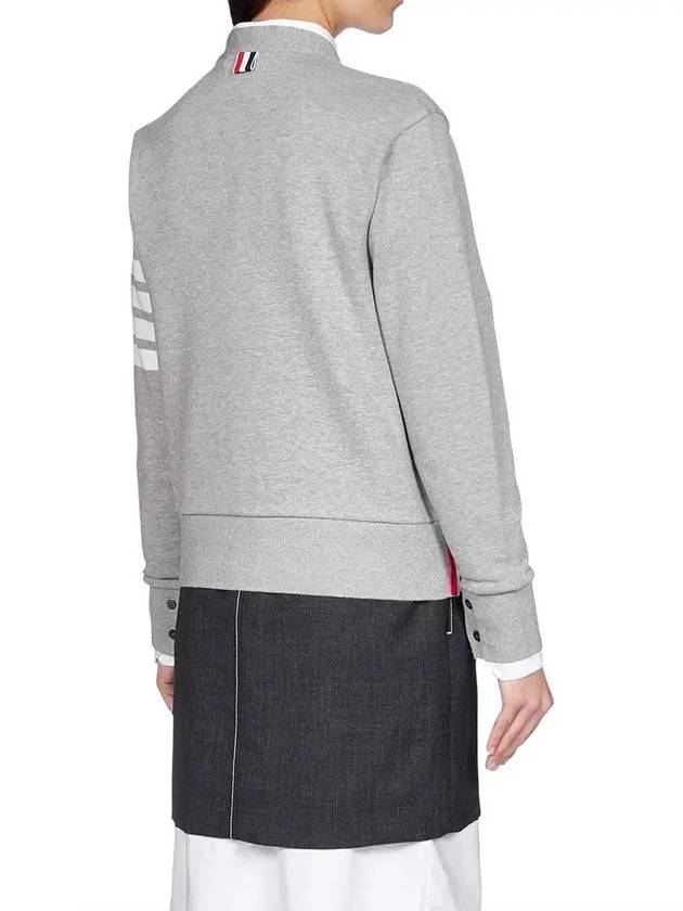 4-Bar Loopback Jersey Cardigan Light Grey - THOM BROWNE - BALAAN 3