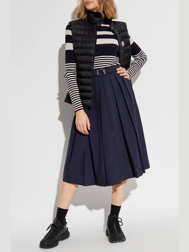 Moncler Pleated Skirt, Women's, Navy Blue - MONCLER - BALAAN 2