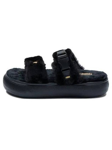 Suede Mayu Women s Fur Sandals Black Gold 387243 05 - PUMA - BALAAN 1