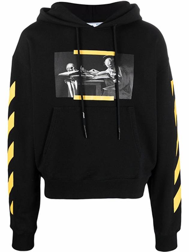 Caravaggio Painting Overfit Hoodie Black - OFF WHITE - BALAAN 2