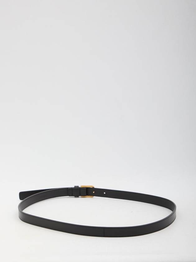 Minimal Leather Belt Black - SAINT LAURENT - BALAAN 3