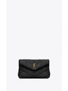 Quilting Puffer Small Clutch Bag Black - SAINT LAURENT - BALAAN 2