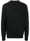 Back Stitch Crew Neck Wool Knit Top Black - MAISON MARGIELA - BALAAN 2