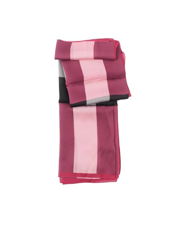 Classic Mega Check Silk Muffler Fuchsia Pink - BURBERRY - BALAAN 1