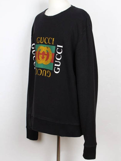 Box Logo Vintage Sweatshirt Black XL - GUCCI - BALAAN 2