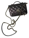 Department store full set packaging Mini bag with chain business affinity black champagne gold AP2914 - CHANEL - BALAAN 2