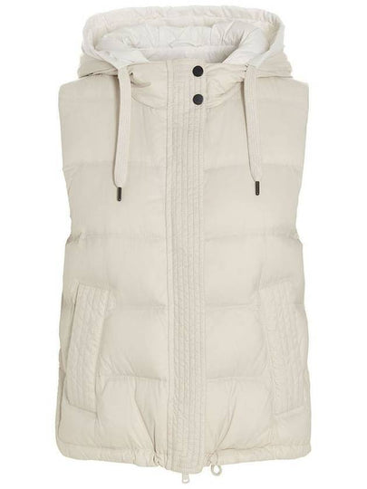 Women's Hooded Puffer Vest White - BRUNELLO CUCINELLI - BALAAN 2