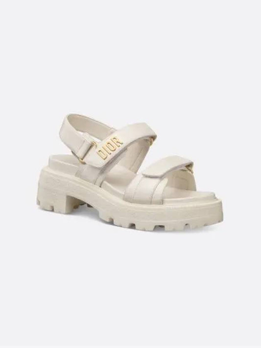 Dioract Platform Lambskin Sandals White - DIOR - BALAAN 1