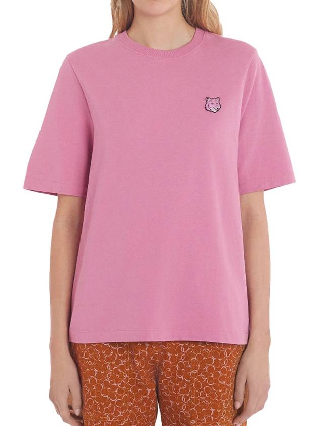 Bold Fox Head Patch Comfort Short Sleeve T-Shirt Rosebud - MAISON KITSUNE - BALAAN 4