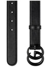 GG Marmont Thin Belt Black - GUCCI - BALAAN 3