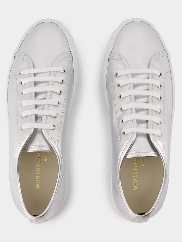 Tournament Super Shiny Sneakers - COMMON PROJECTS - Leather - Silver - COMMON PROJECTS - BALAAN 4