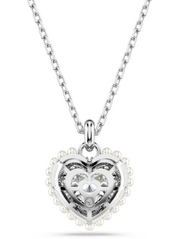 Hyperbola Pendant Heart Necklace Silver - SWAROVSKI - BALAAN 4