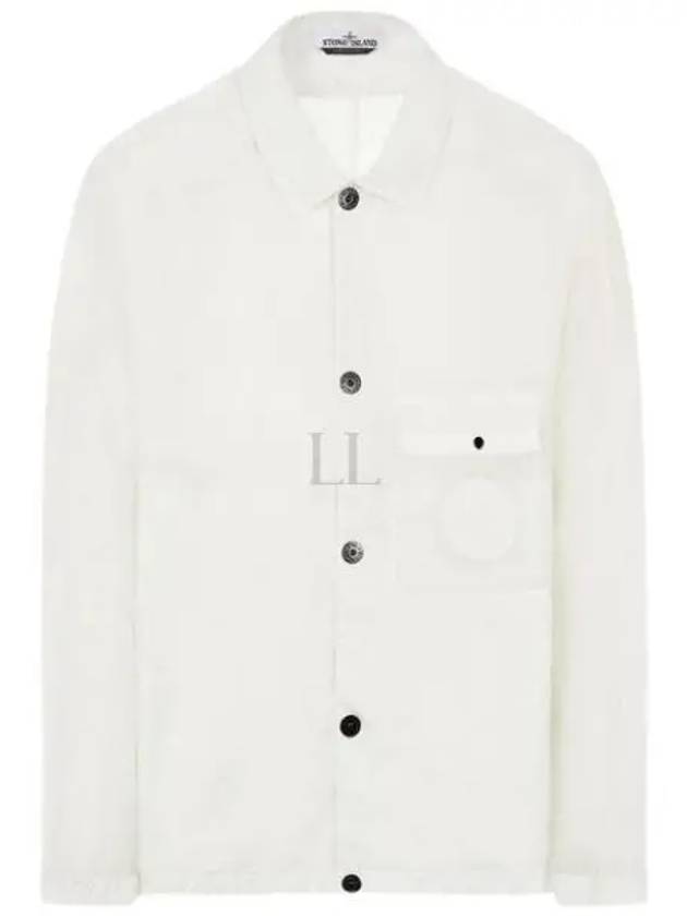 Lamy Button Pocket Long Sleeve Shirt White - STONE ISLAND - BALAAN 2