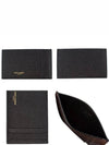 Monogram Uptown Chain Embossed Leather Long Wallet Black - SAINT LAURENT - BALAAN 8