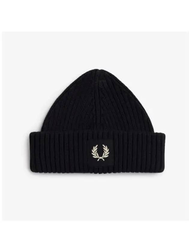 Fred Perry Patch Brand Chunky Ribbed Beanie T03 CFPU2336151 - FRED PERRY - BALAAN 1