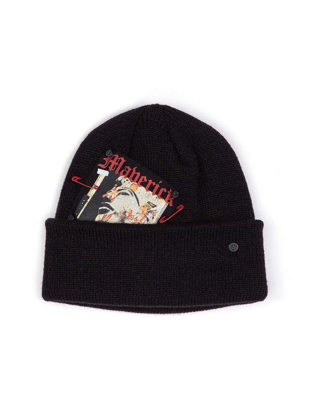 Maverick Patch Beanie Black - BLACKBLOND - BALAAN 2