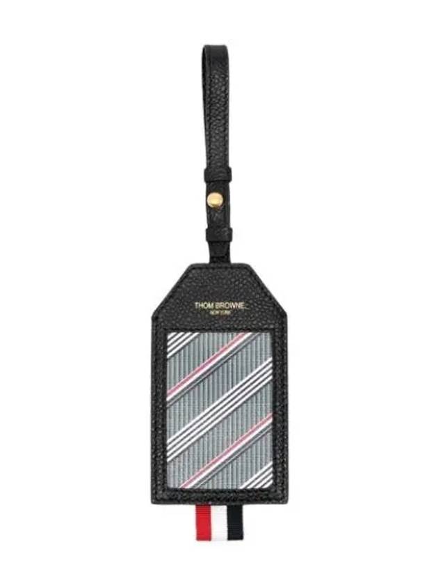 Monogram Coated Canvas Luggage Tag Medium Grey - THOM BROWNE - BALAAN 2