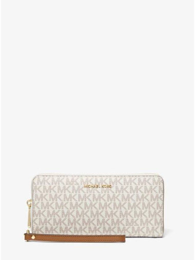 Large Logo Smartphone Wristlet Long Wallet White - MICHAEL KORS - BALAAN 1