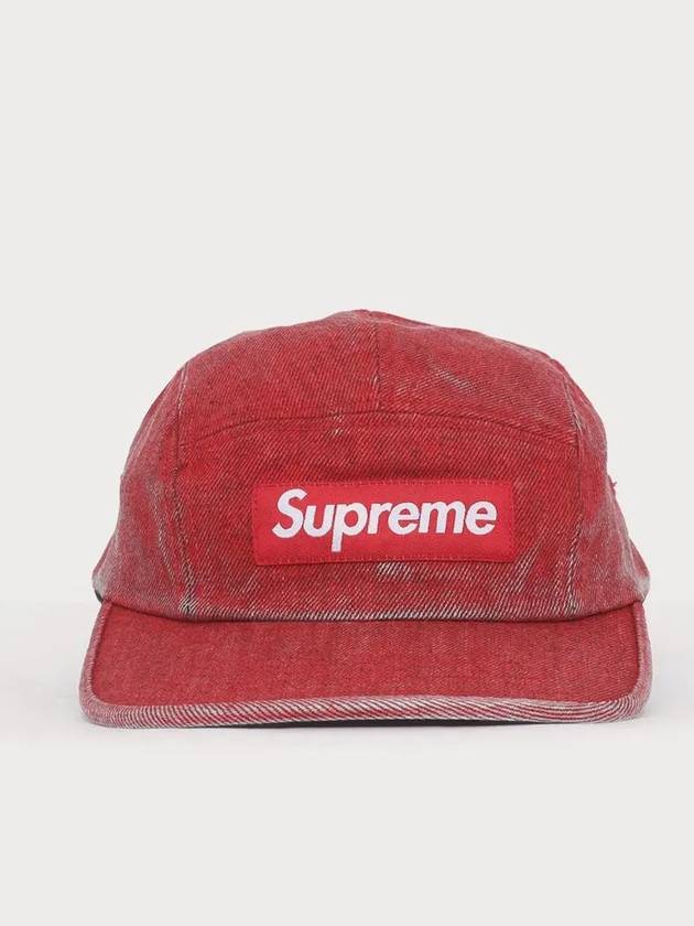 Patch logo coated denim camp cap SS24H35 RED - SUPREME - BALAAN 2