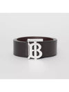 TB Reversible Monogram Leather Belt Black - BURBERRY - BALAAN 2