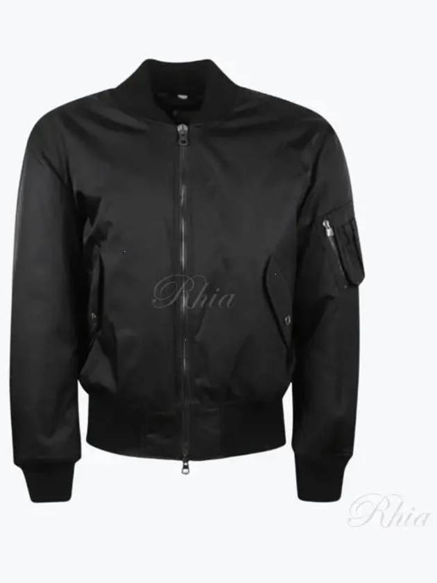 Oakleaf Crest Nylon Bomber Jacket Black - BURBERRY - BALAAN 2