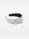 Cotton Tweed White Black Hairband AA9458 B14121 NR519 - CHANEL - BALAAN 5