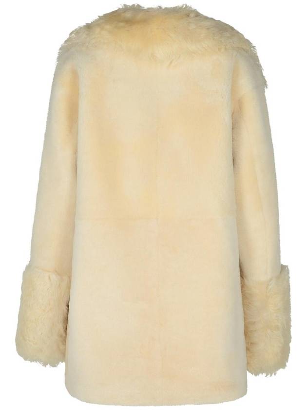 P.A.R.O.S.H. 'Morris' Sheepskin Jacket In A Leather And Cream Fabric Blend - P.A.R.O.S.H. - BALAAN 3