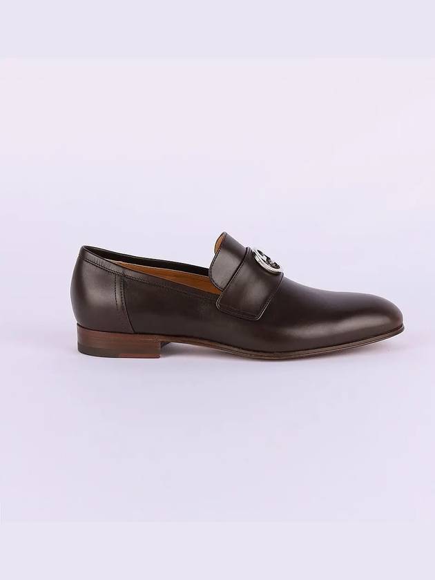 Interlocking G Leather Loafers Brown - GUCCI - BALAAN 3