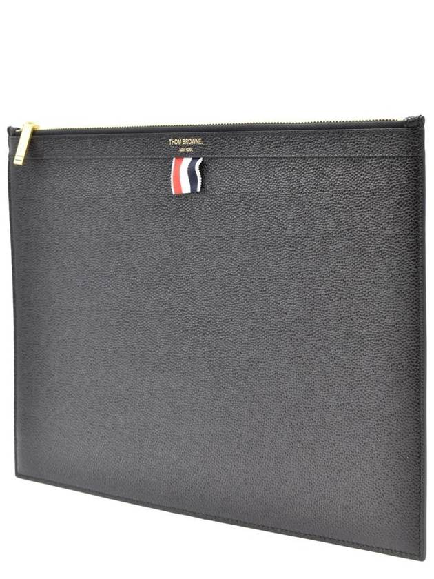 Medium Document Holder Clutch Bag Black - THOM BROWNE - BALAAN 5