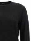 Regal Wool Crew Neck Knit Top Black - THEORY - BALAAN 4