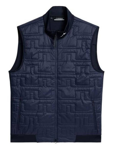 Men's Quilt Hybrid Vest Navy - J.LINDEBERG - BALAAN 1