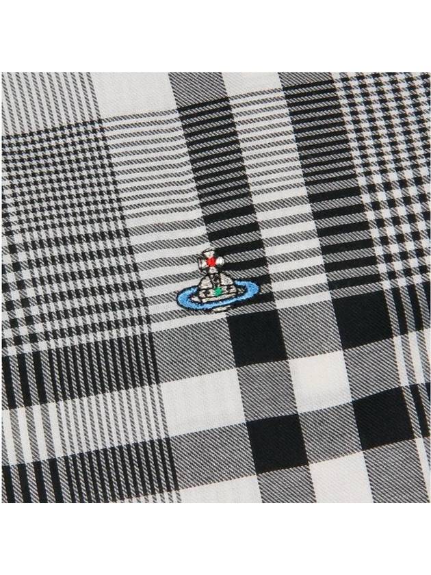 11th Anniversary ORB Logo Basic Check Shirt S25DL0329 001F - VIVIENNE WESTWOOD - BALAAN 3