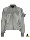 Men's Nylon Bomber Jacket Grey - FENDI - BALAAN 2