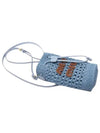 Embroidered Logo Crochet Bucket Bag Light Blue - MIU MIU - BALAAN 2