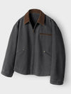 VTG Washed Work Jacket Charcoal - INDUST - BALAAN 5