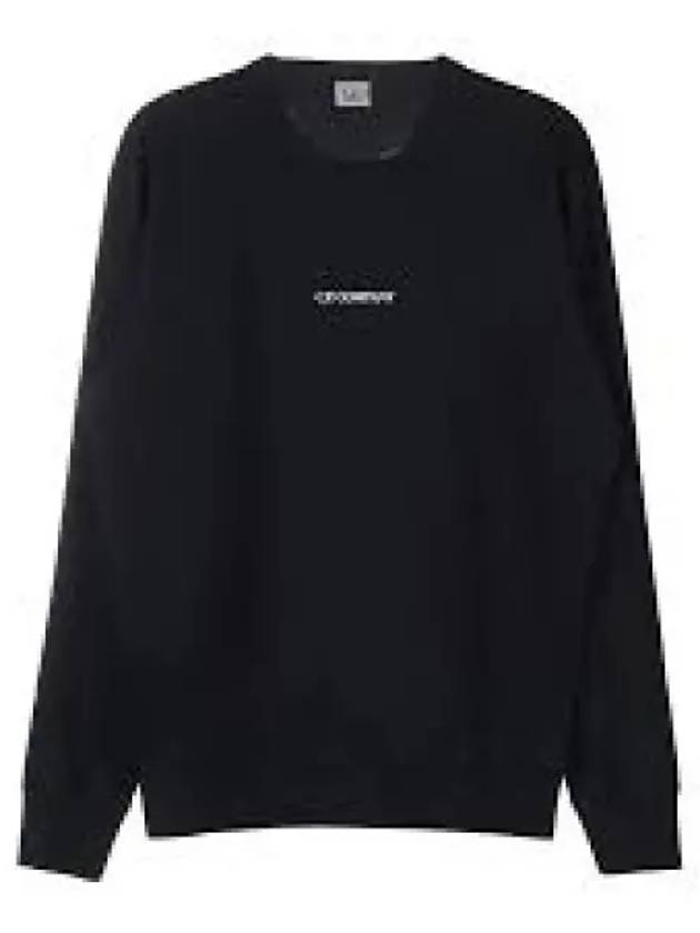 Light Fleece Logo Sweatshirt Navy - CP COMPANY - BALAAN 1