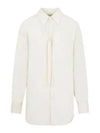 Tie Detail Satin Shirt White - LEMAIRE - BALAAN 2