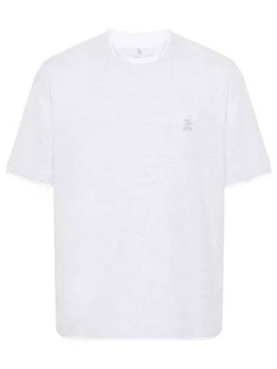 Cotton Short Sleeve T-Shirt White - BRUNELLO CUCINELLI - BALAAN 2