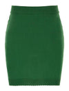 Women's ORB Logo Knit Bea Mini H Line Skirt Green - VIVIENNE WESTWOOD - BALAAN 3