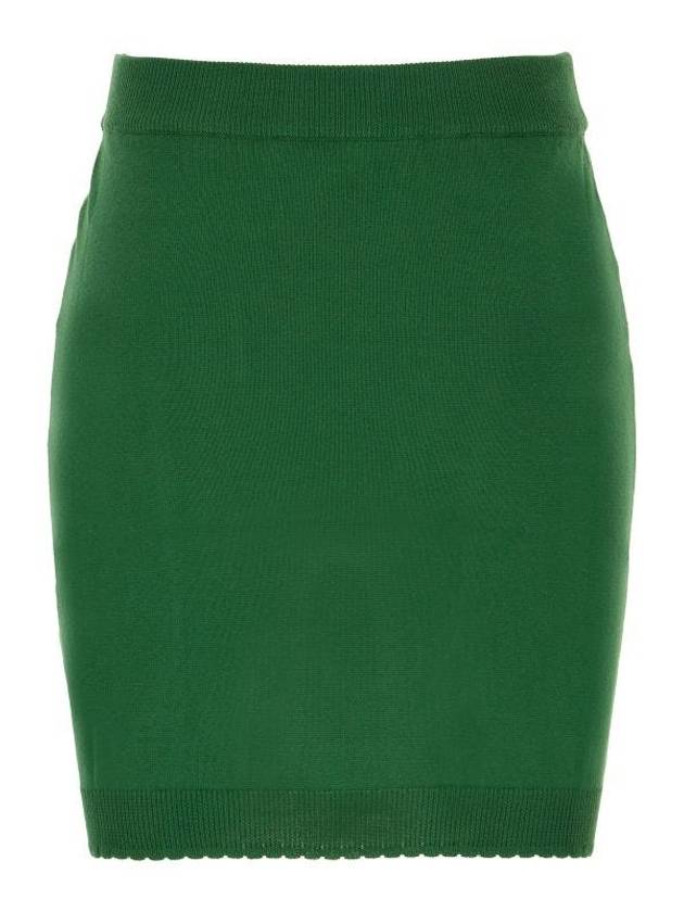 Women's ORB Logo Knit Bea Mini H Line Skirt Green - VIVIENNE WESTWOOD - BALAAN 3