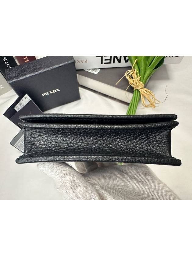 Vitello Gold Logo Card Wallet Black 1MC122 - PRADA - BALAAN 7