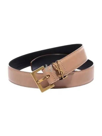 Monogram Logo Belt Beige - SAINT LAURENT - BALAAN 2