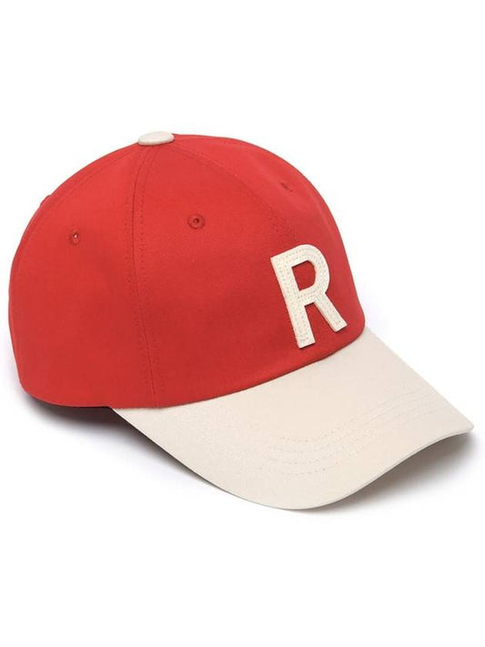 R PATCH BALL CAP IVORY RED - ROLLING STUDIOS - BALAAN 1
