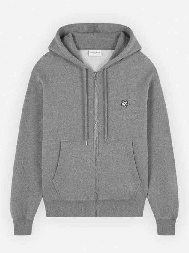 Foxhead Patch Comfort Zipper Hooded Medium Grey Melange - MAISON KITSUNE - BALAAN 2