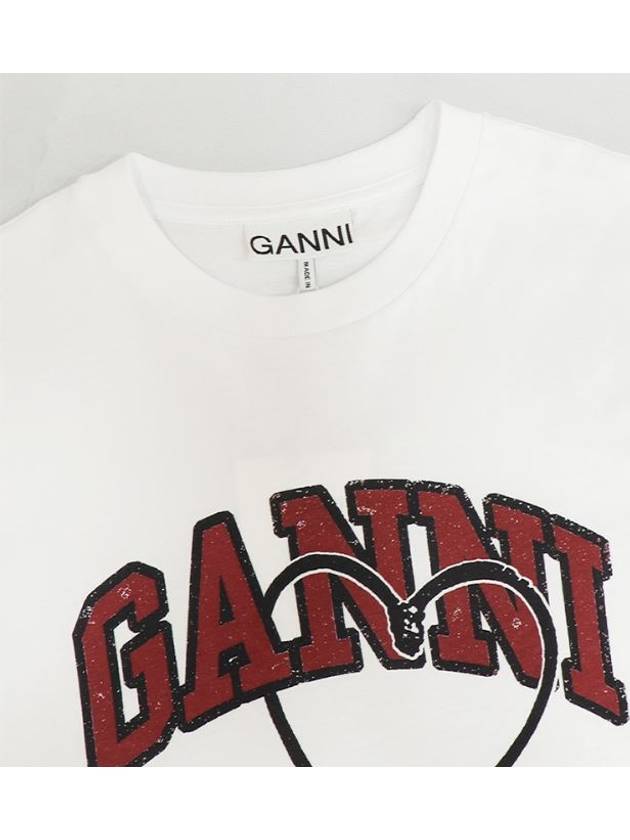 Logo cherry print short sleeve t-shirt - GANNI - BALAAN 6