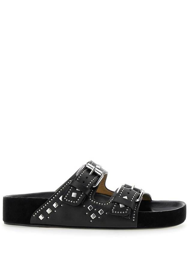 'Lennyo' Black Sandals With Stud Embellishments And Moulded Footbed In Leather Woman - ISABEL MARANT - BALAAN 1