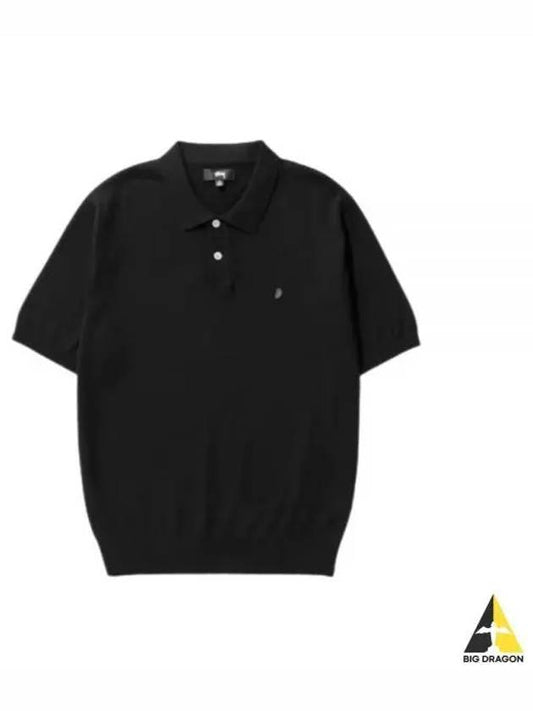 117110 BLACK Classic SS Polo - STUSSY - BALAAN 1