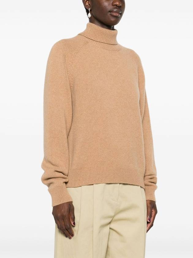 Pullover Cashmere Turtleneck Beige - FENDI - BALAAN 5