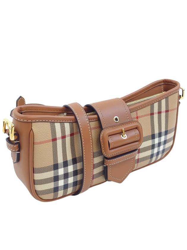 Buckle Strap Check Sling Shoulder Bag Beige - BURBERRY - BALAAN 4