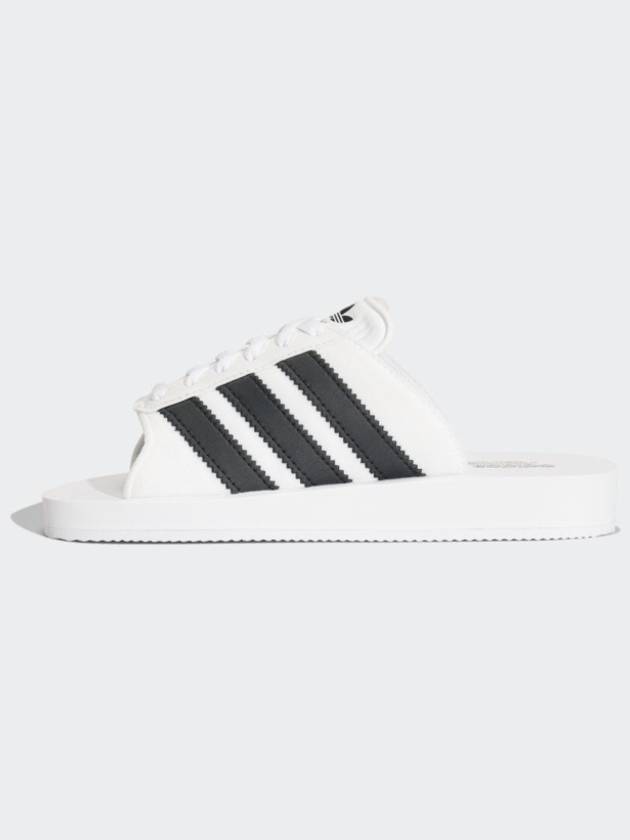 Adidas Gazelle Beach Slides Core Black White JQ7420 - ADIDAS ORIGINALS - BALAAN 6